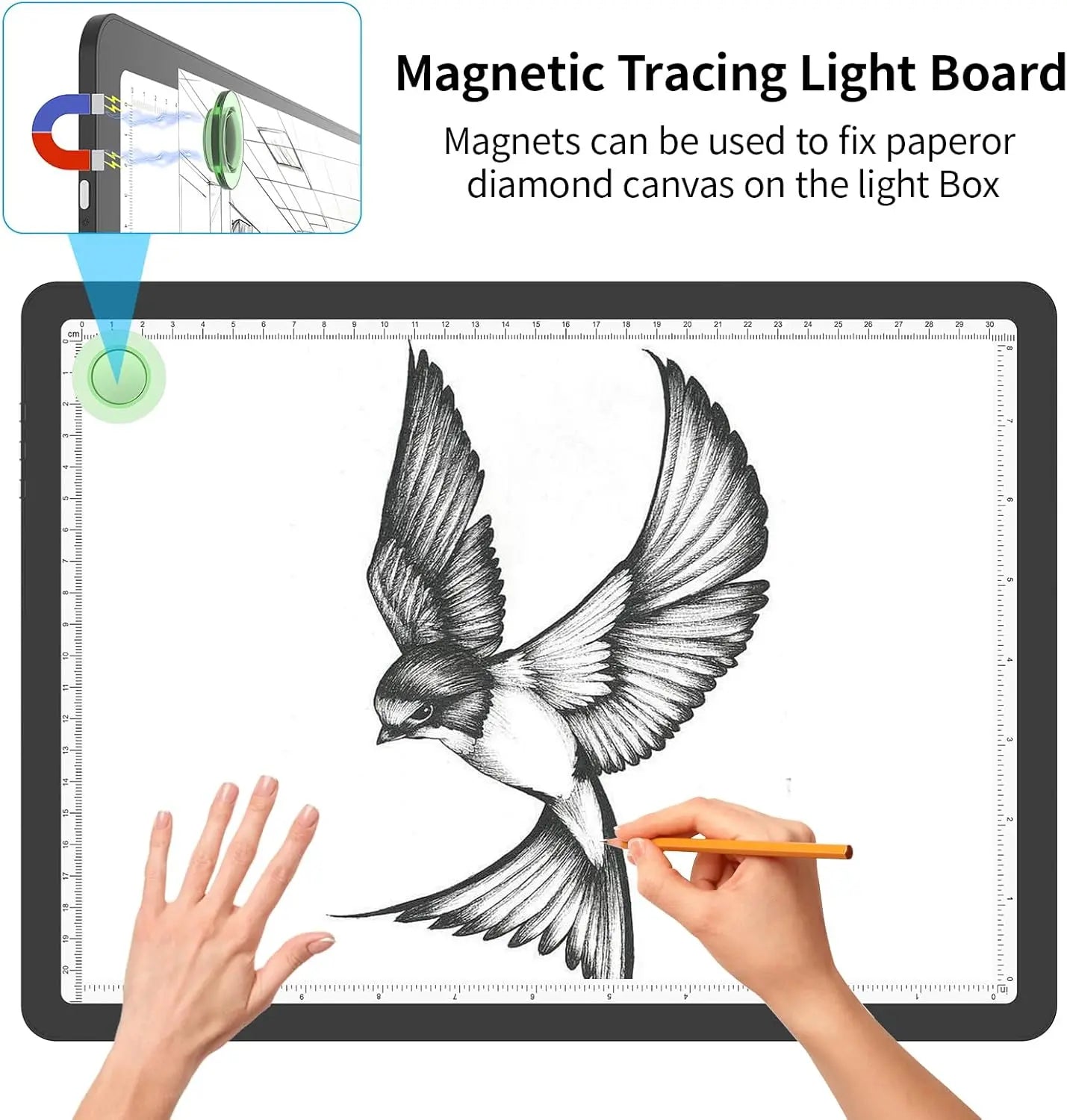 Super Bright A4 Light Pad with Side Button