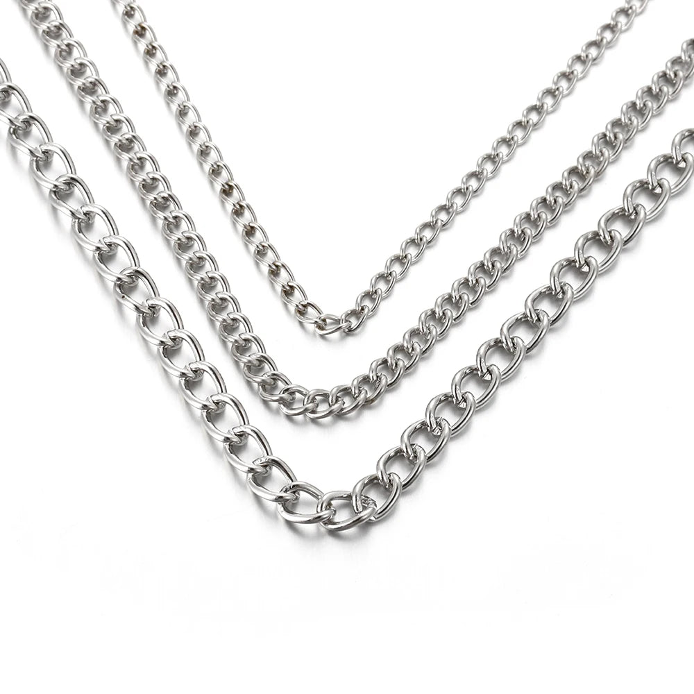 2 Meter Flat 2.5/3.5/4.5mm Extension Thin Chain Metal