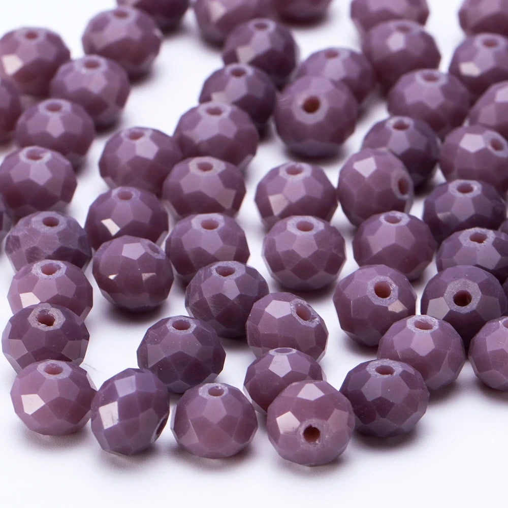 4 6 8 10mm Czech Rondelle Crystal Beads Faceted Glass Beads