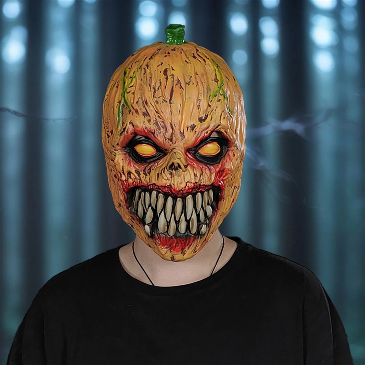 Pumpkin Monster Mask, Funny Trick, Natural Latex Material