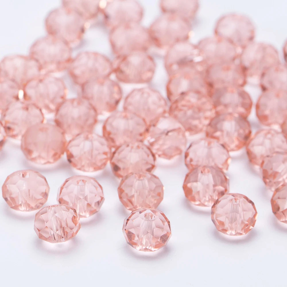 4 6 8 10mm Czech Rondelle Crystal Beads Faceted Glass Beads