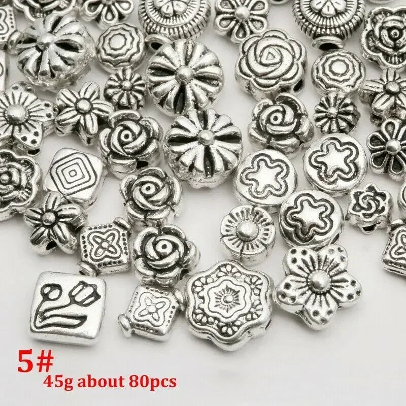 Mixed Tibetan Antique Silver Color Hollow Ball Loose