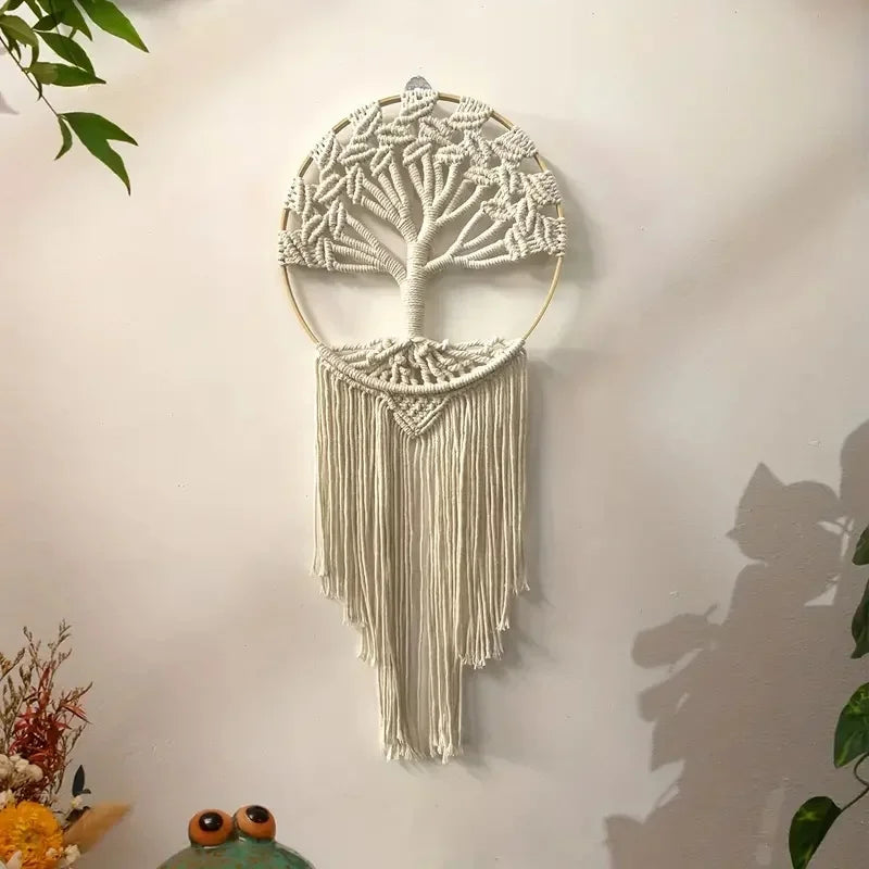 Tree of Life Macrame Wall Hanging Handmade Woven Boho