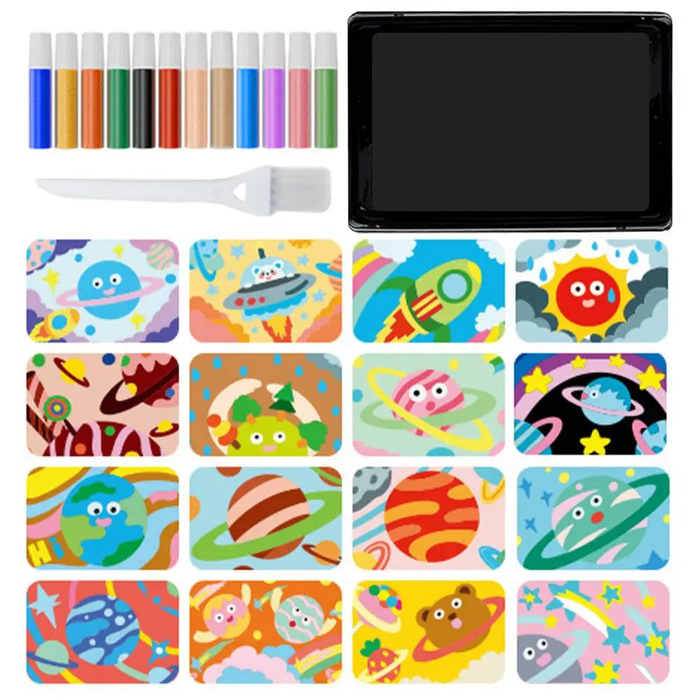 Sand Painting For Kids color Sand Art Pictures Peel And Stick