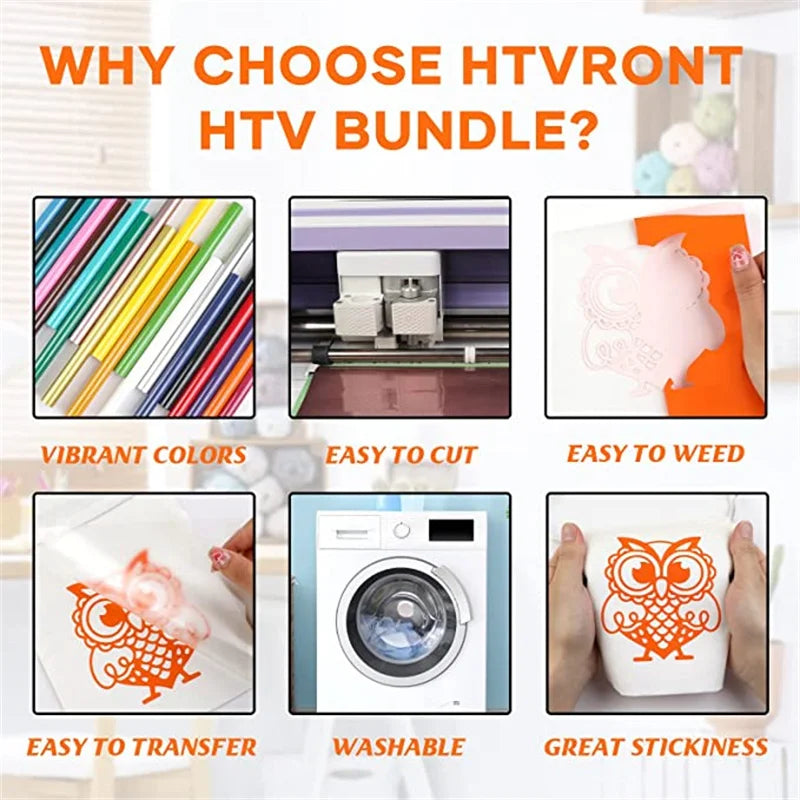 HTVRONT 12 in x 3 FT HTV Heat Transfer Vinyl
