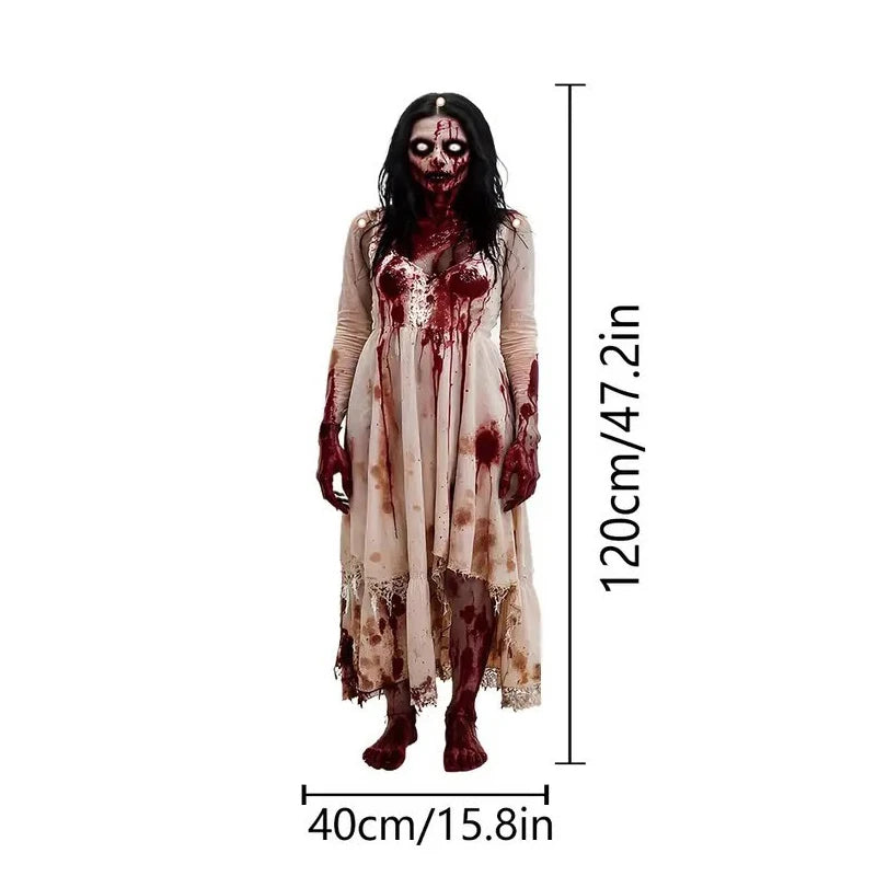 Halloween Horror 2D Skull Bride Background Cloth Haunted House