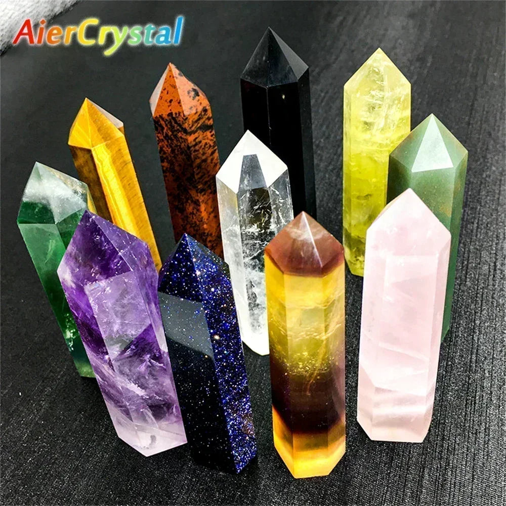 Natural Stone and Crystals Point Rose/Quartz/Amethyst