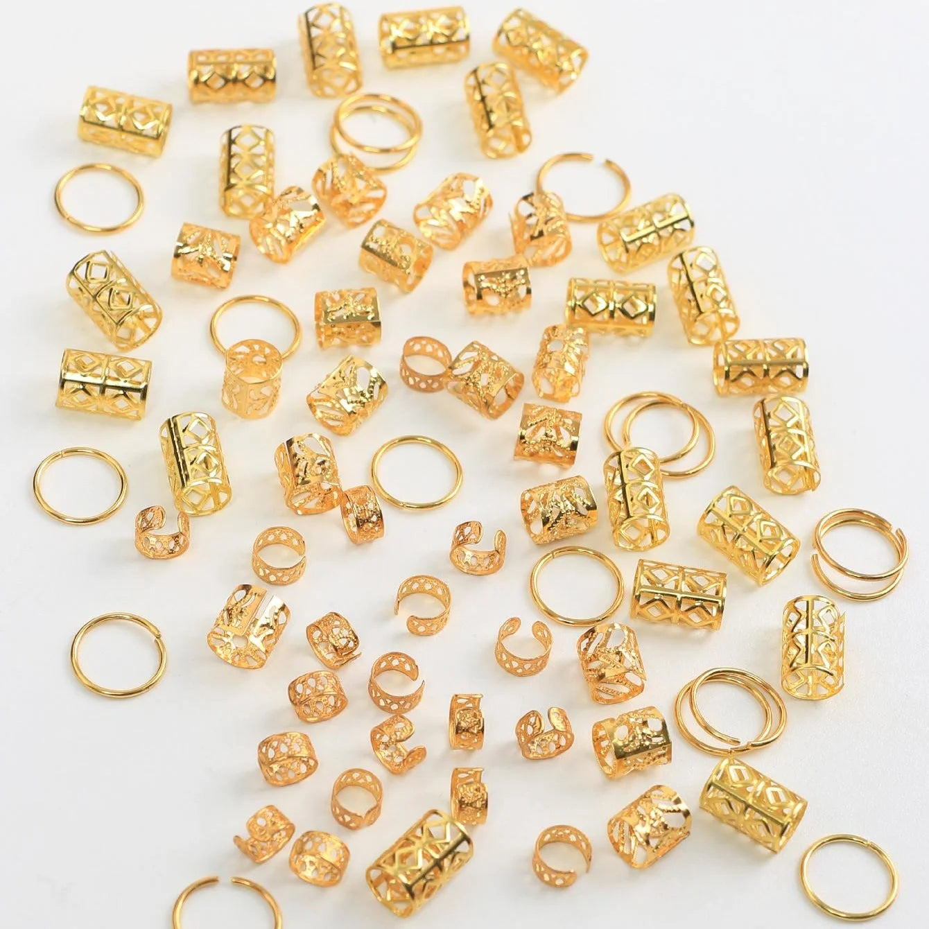 80pcs Hair Beads - Stylish Alloy Hair Accessories