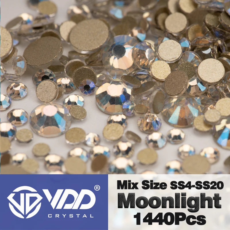 VDD SS4-SS20 Mix Size Clear Crystal FlatBack Rhinestones