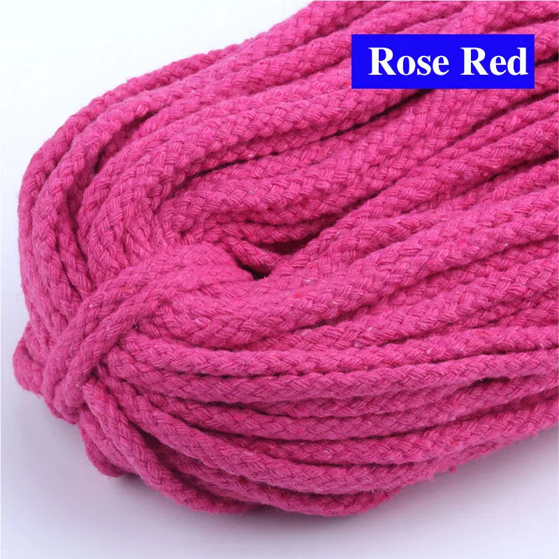 10/5Meters-5mm Colored Cotton Twisted Rope DIY Craft