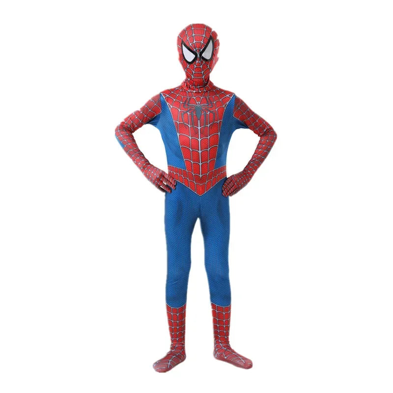 Kids Superhero Spider Costume Spandex Jumpsuit Halloween