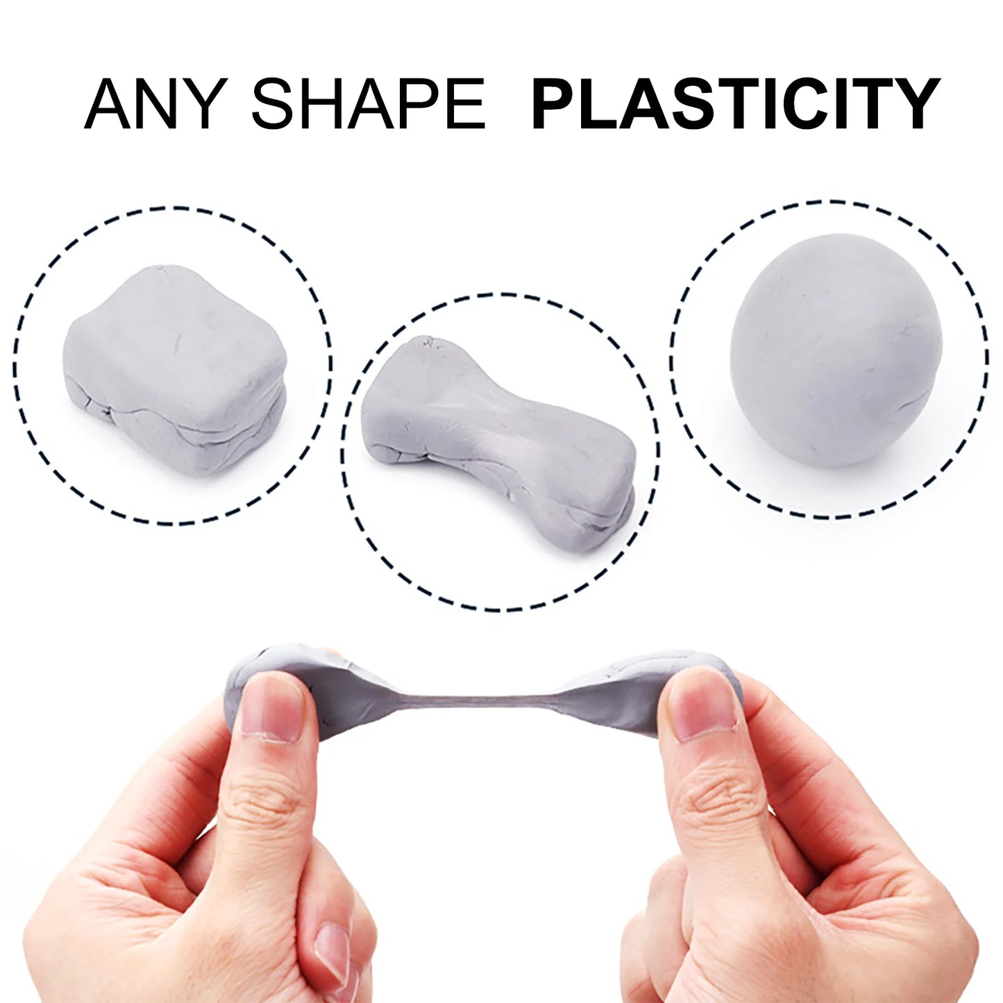 3/6/10/20/36pcs Grey Plasticity Erasers Kneaded Rubber