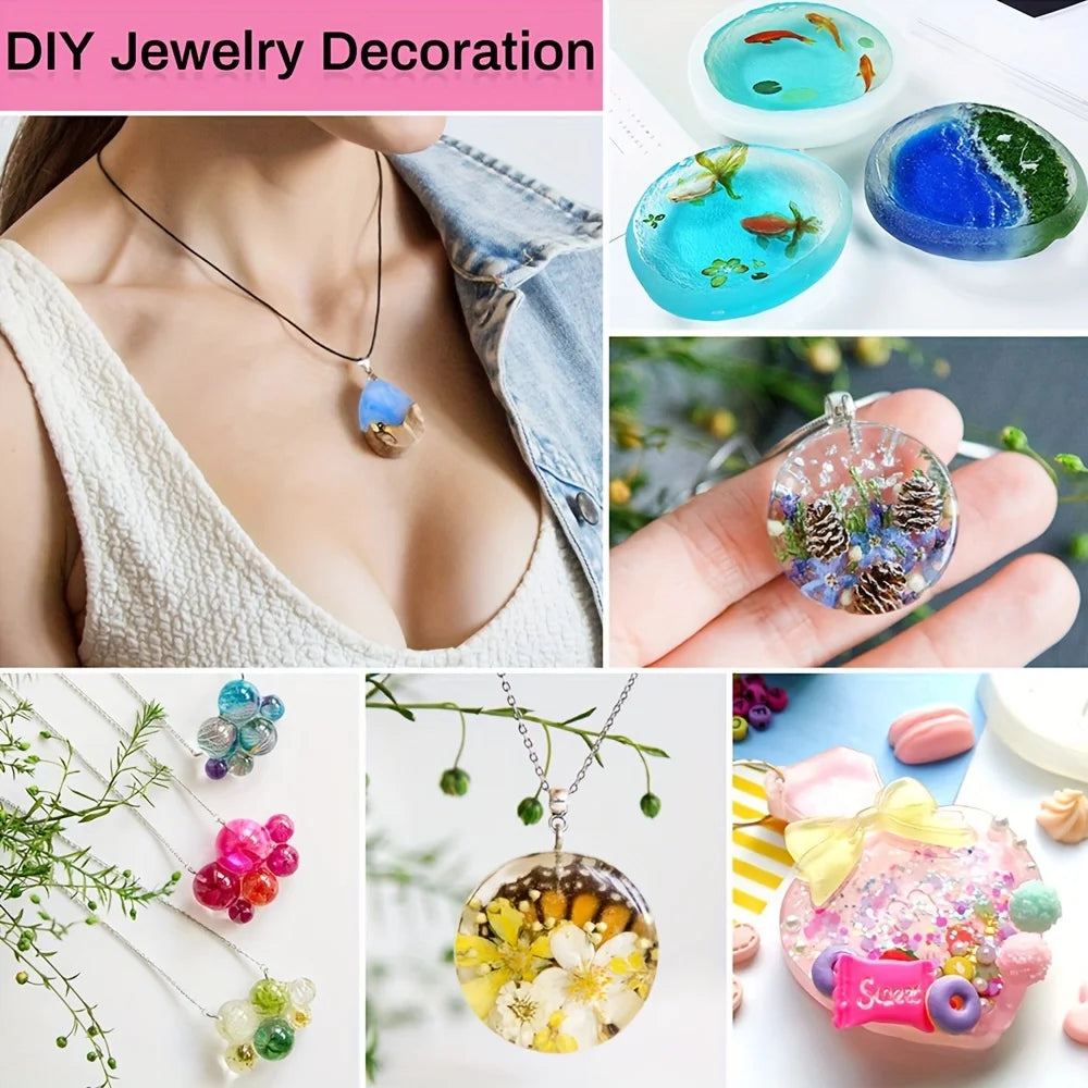 384pcs Silicone-Resin Casting Mold Jewelry Making Kit
