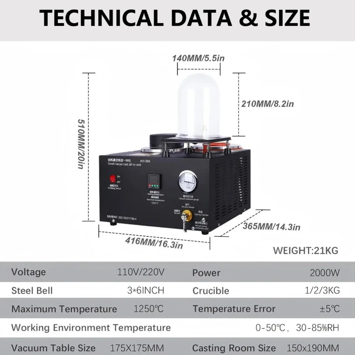 2KG Digital Display Metal Casting Furnace 1150°C High Temp