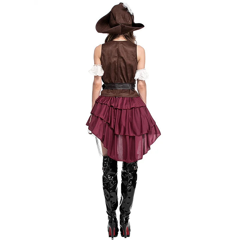 Children, adults, Caribbean pirates, character costumes