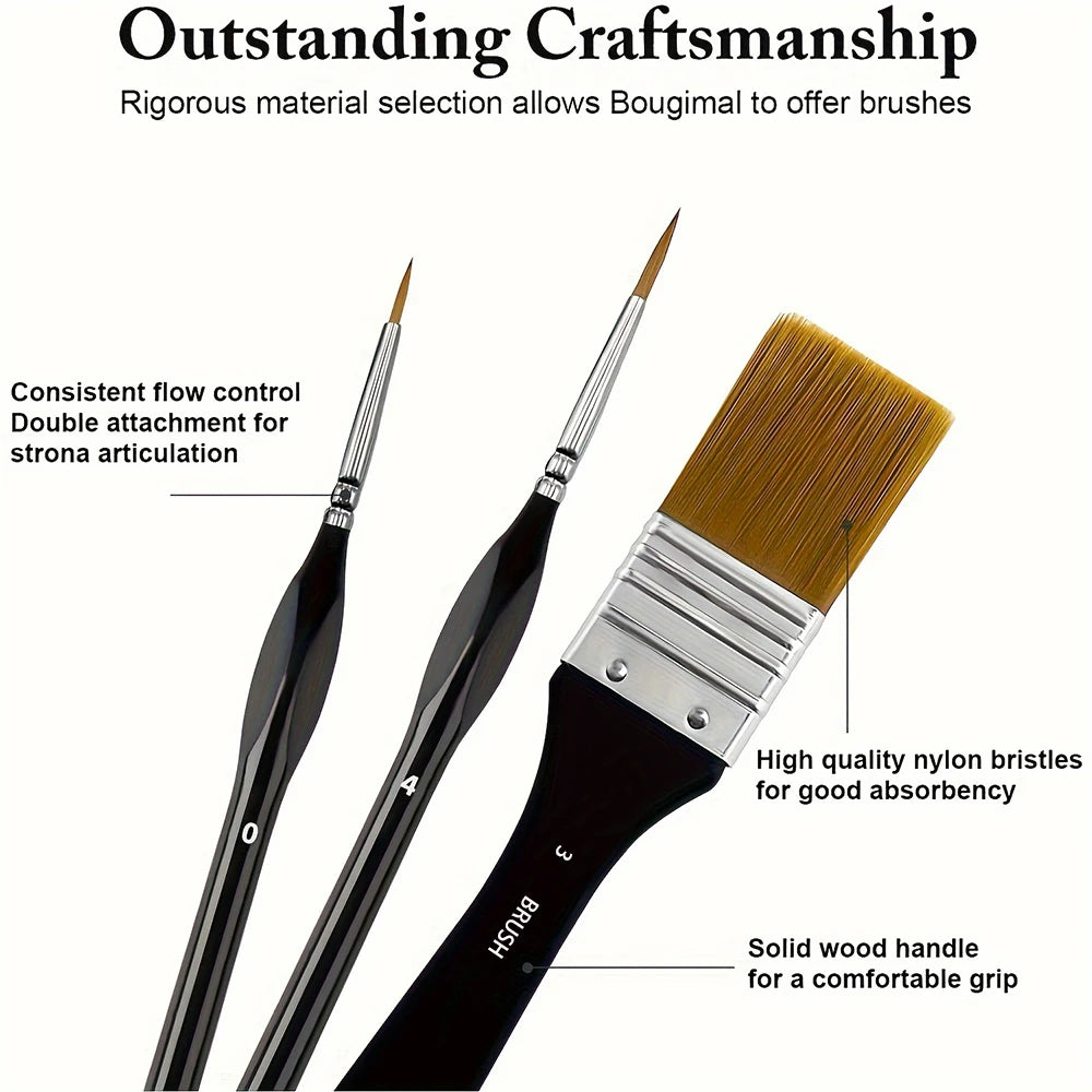 32pcs Paint Brush Set, Artist Series, Nylon Bristles