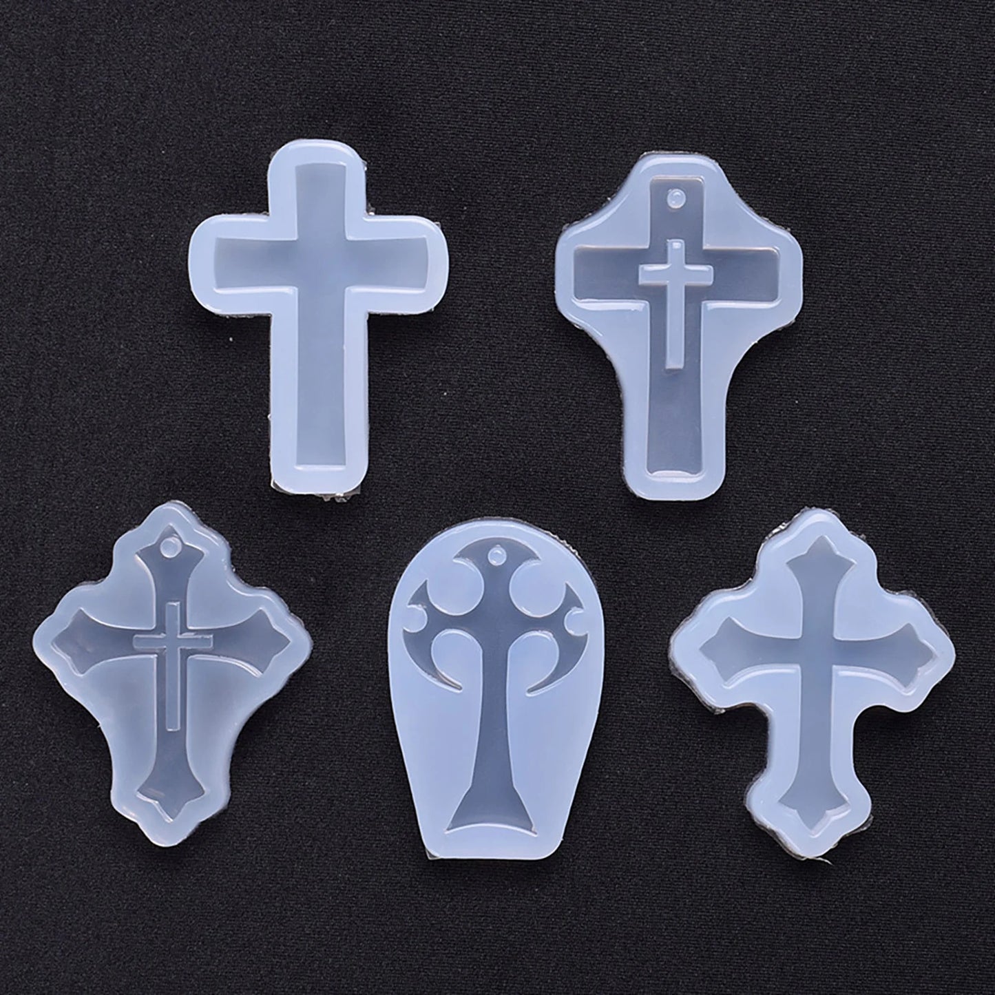 5Pcs Cross Silicone Resin Mold  for DIY Epoxy Resin