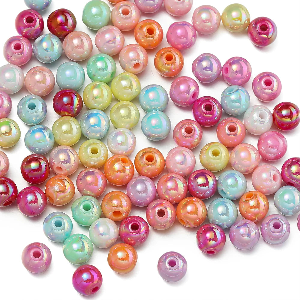 50/100pcs 6/8/10mm Acrylic Beads Spacer Beads