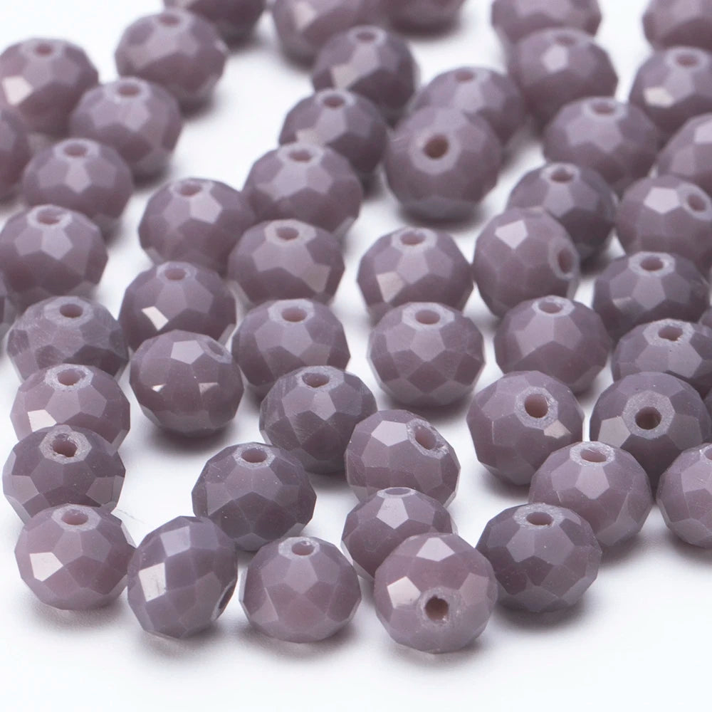 4 6 8 10mm Czech Rondelle Crystal Beads Faceted Glass Beads