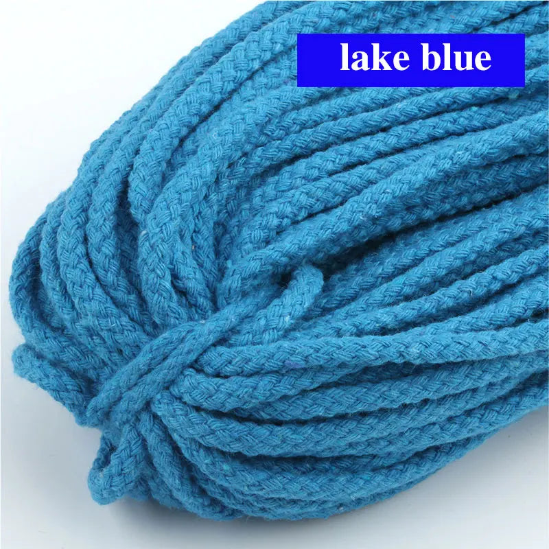 10/5Meters-5mm Colored Cotton Twisted Rope DIY Craft