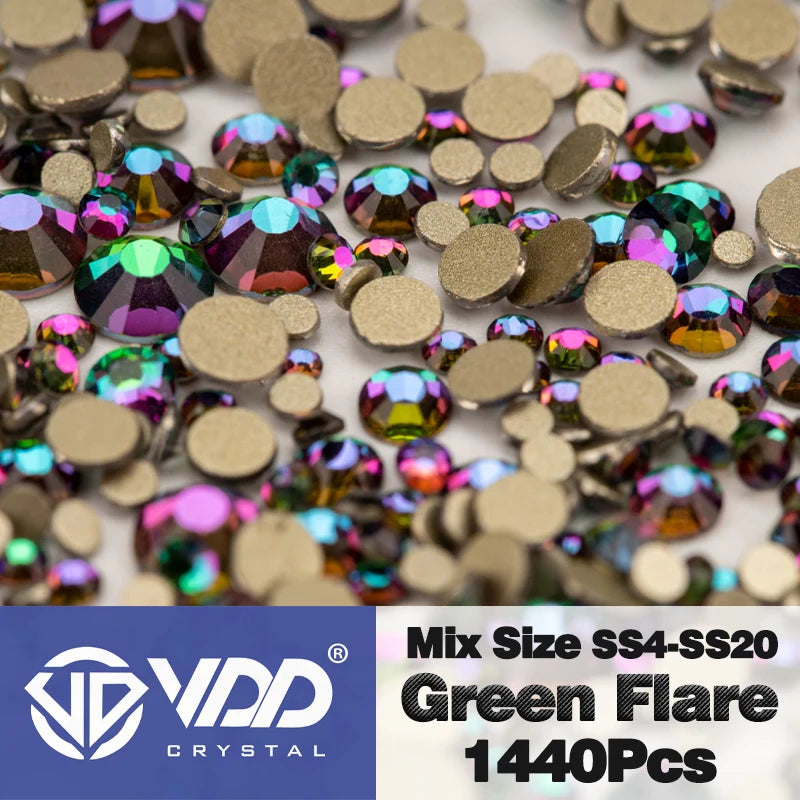 VDD SS4-SS20 Mix Size Clear Crystal FlatBack Rhinestones