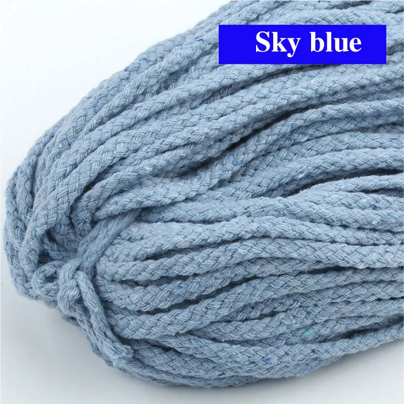10/5Meters-5mm Colored Cotton Twisted Rope DIY Craft