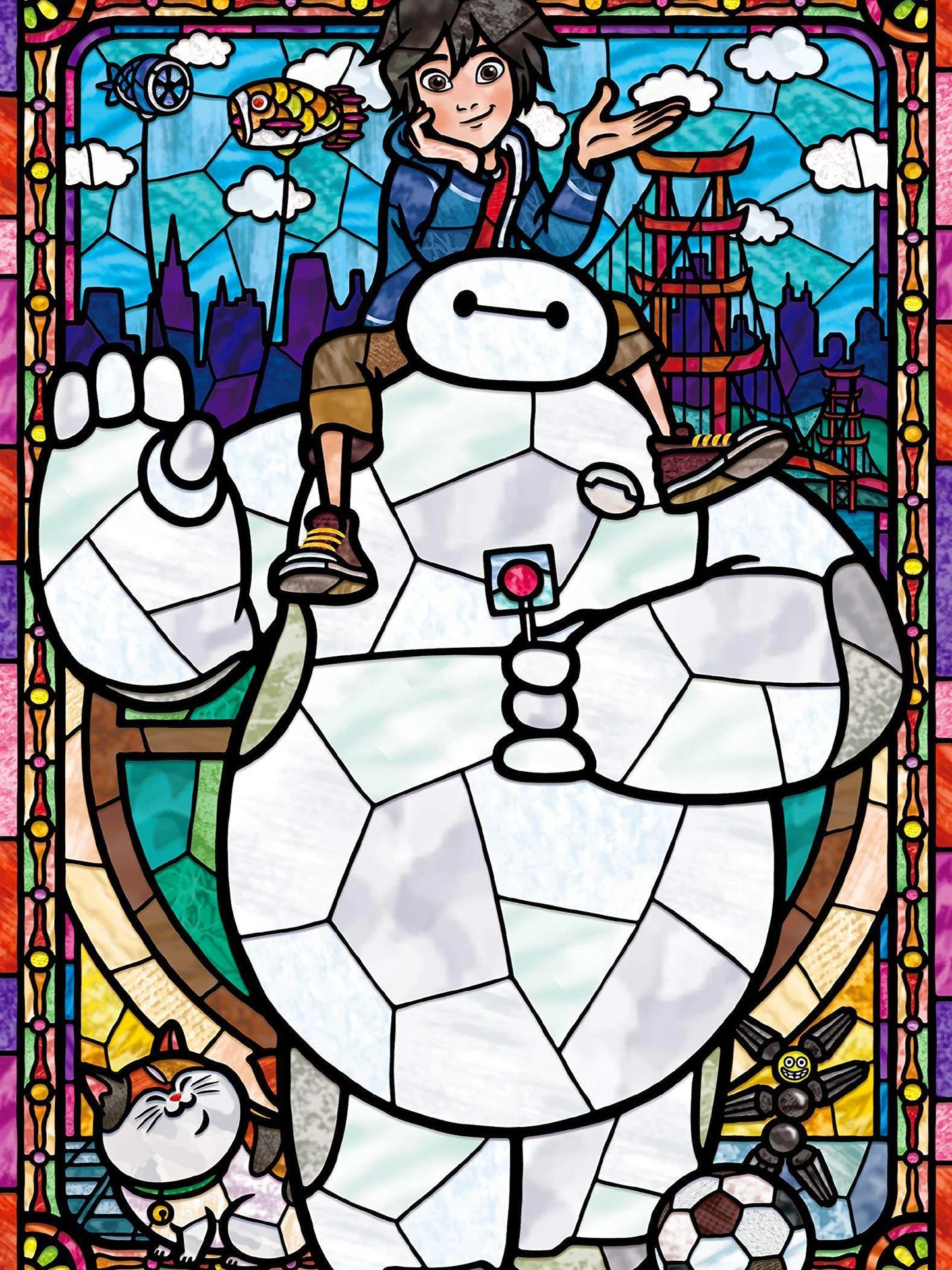 Stained Glass Fairy Dust Disney Cartoon Animal Diamond Painting