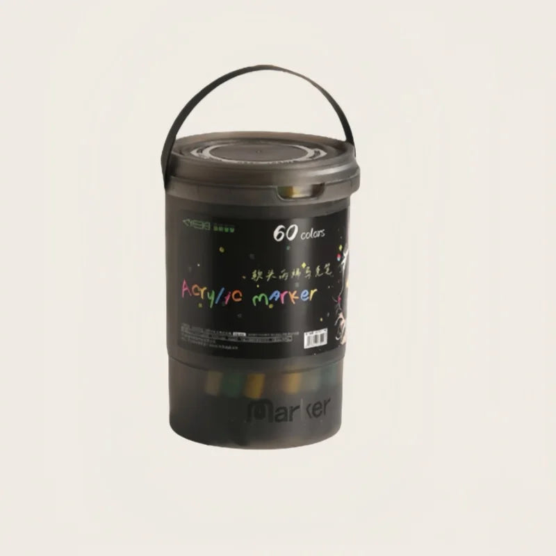 24/36/48/60/80/120 Bucket-cap soft-head acrylic-marker