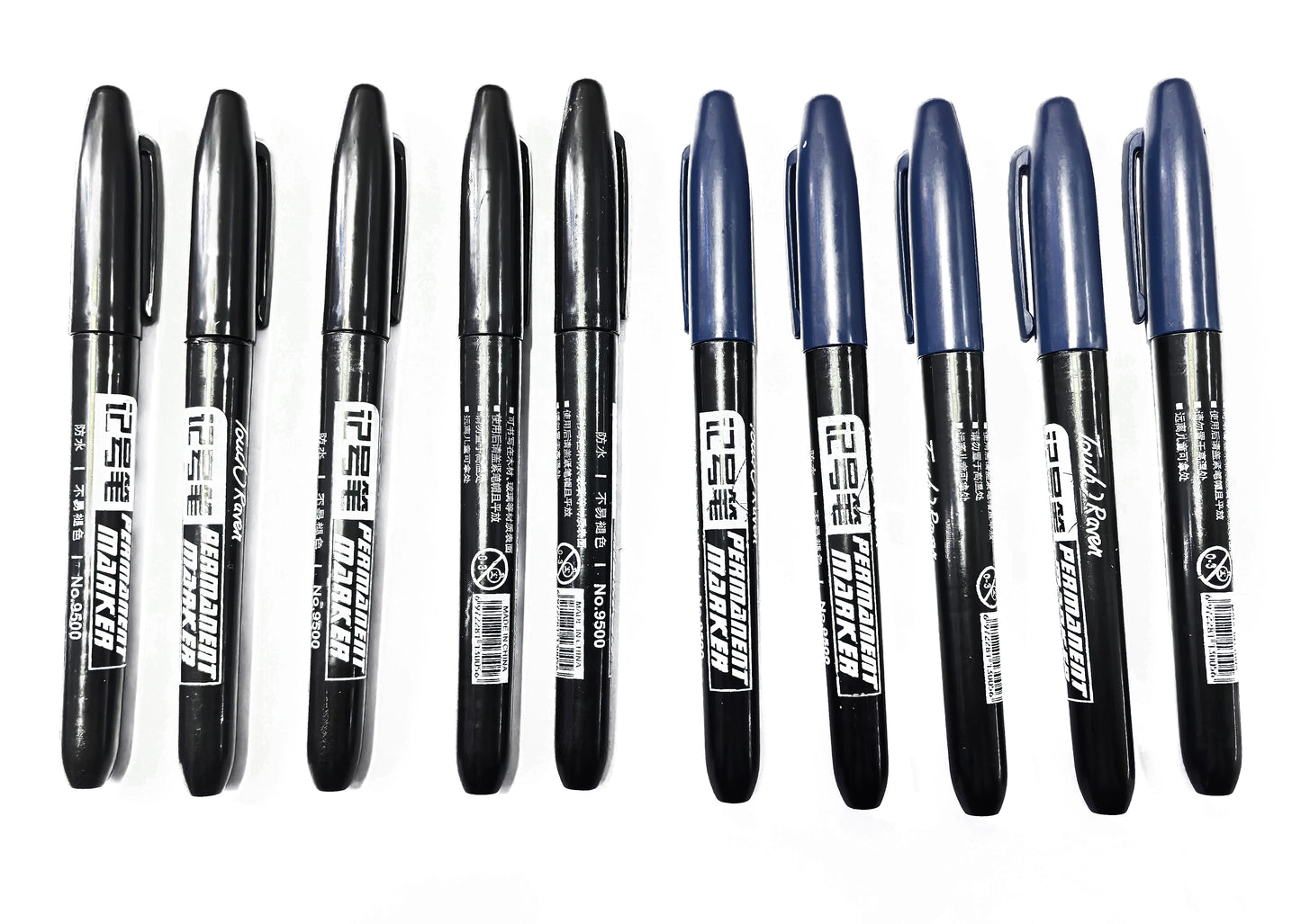 6 PCS Permanent Marker Pen Manga Drawing Markers Black-Blue-Red