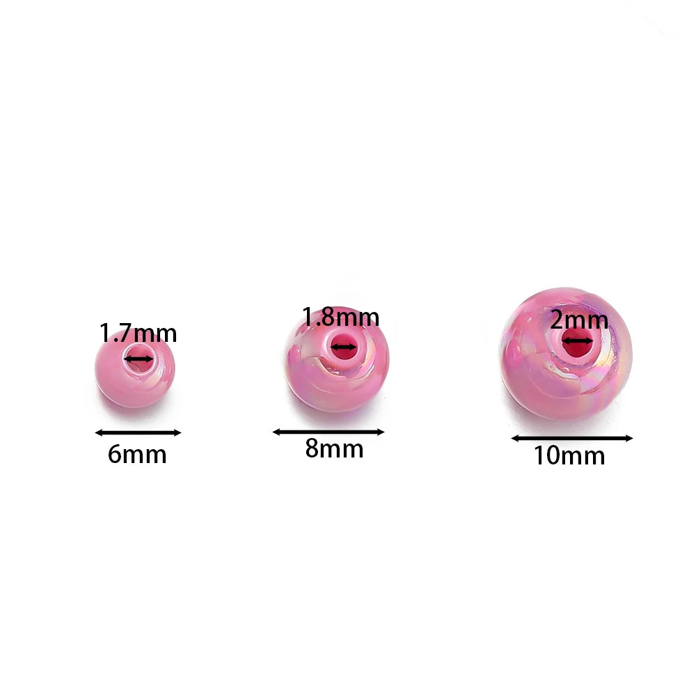 50/100pcs 6/8/10mm Acrylic Beads Spacer Beads