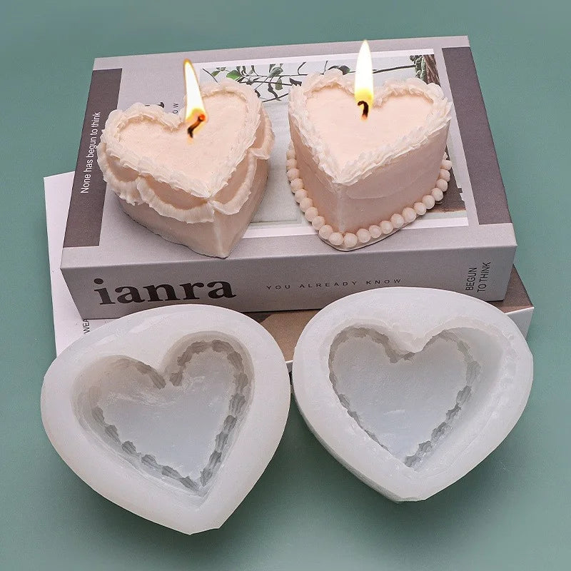 3D-Love Hanging Cake Candle Silicone Mold DIY