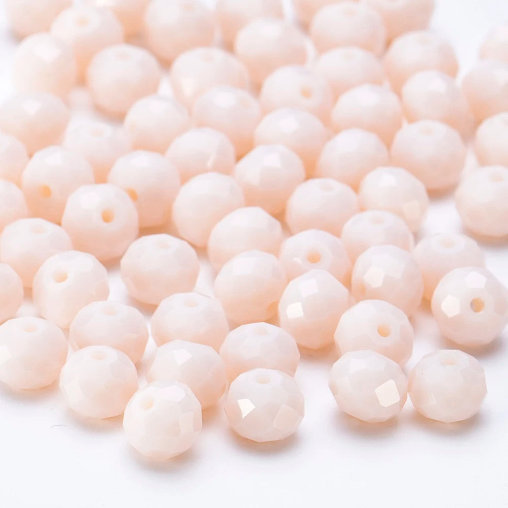 4 6 8 10mm Czech Rondelle Crystal Beads Faceted Glass Beads