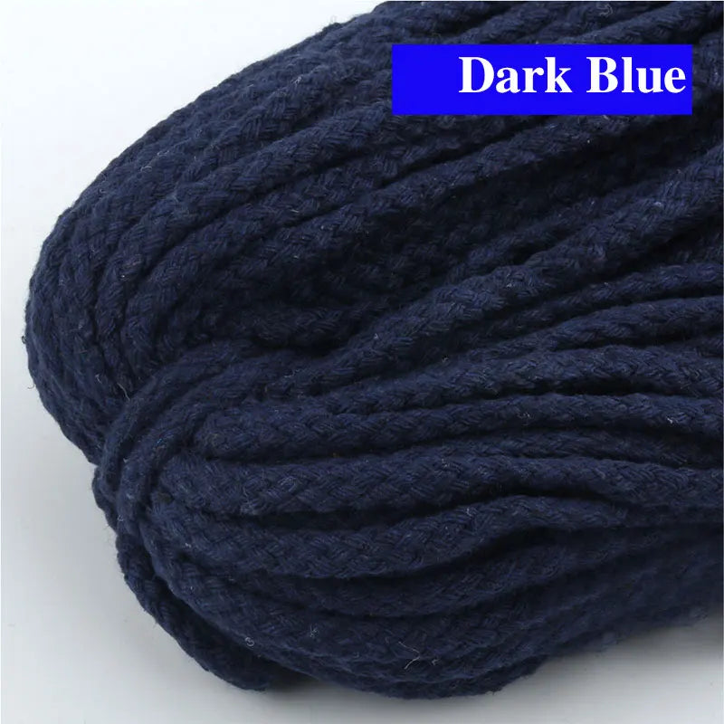 10/5Meters-5mm Colored Cotton Twisted Rope DIY Craft
