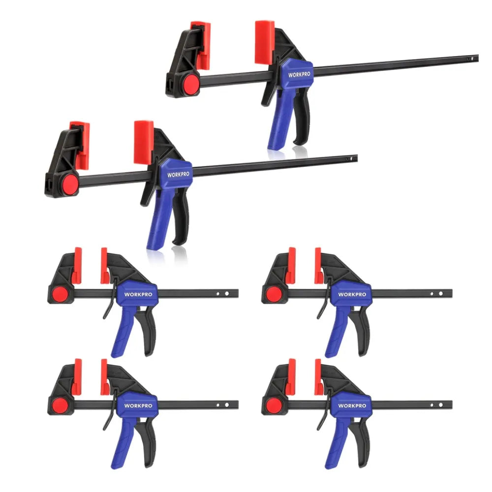 WORKPRO Bar Clamps for Woodworking One-Handed Clamp/Spreader