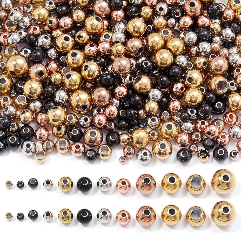 2-10mm High Quality Stainless Steel Beads -Jewelry Making