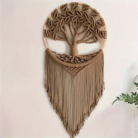 Tree of Life Macrame Wall Hanging Handmade Woven Boho