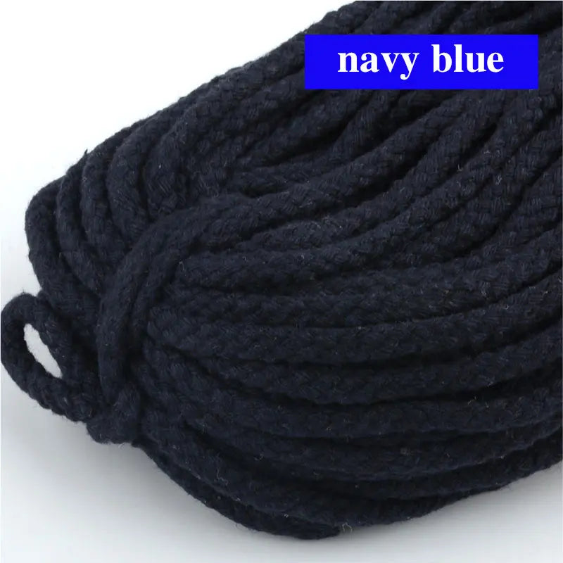 10/5Meters-5mm Colored Cotton Twisted Rope DIY Craft