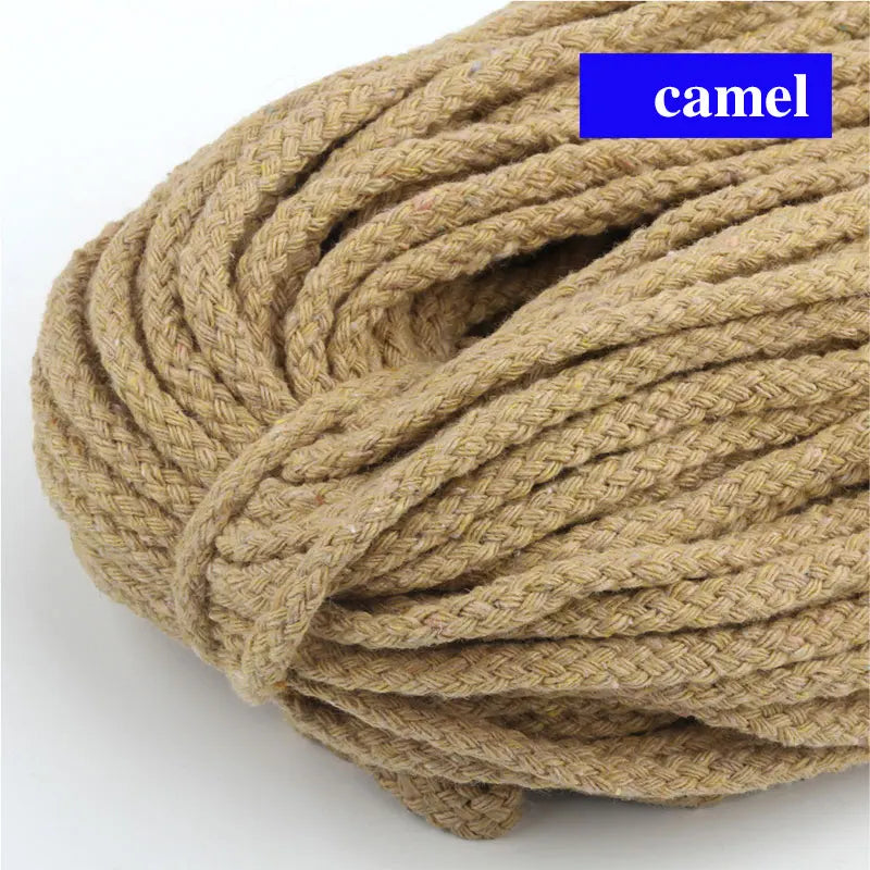 10/5Meters-5mm Colored Cotton Twisted Rope DIY Craft