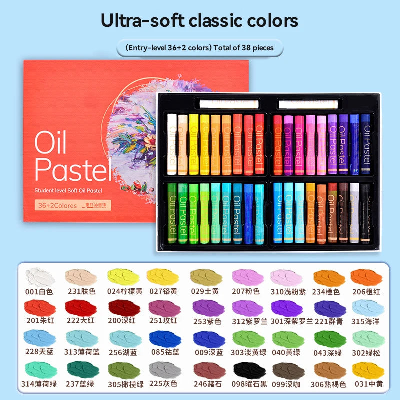 Artist Soft Oil Pastel Set 24/36/48 Colors Professional Painting