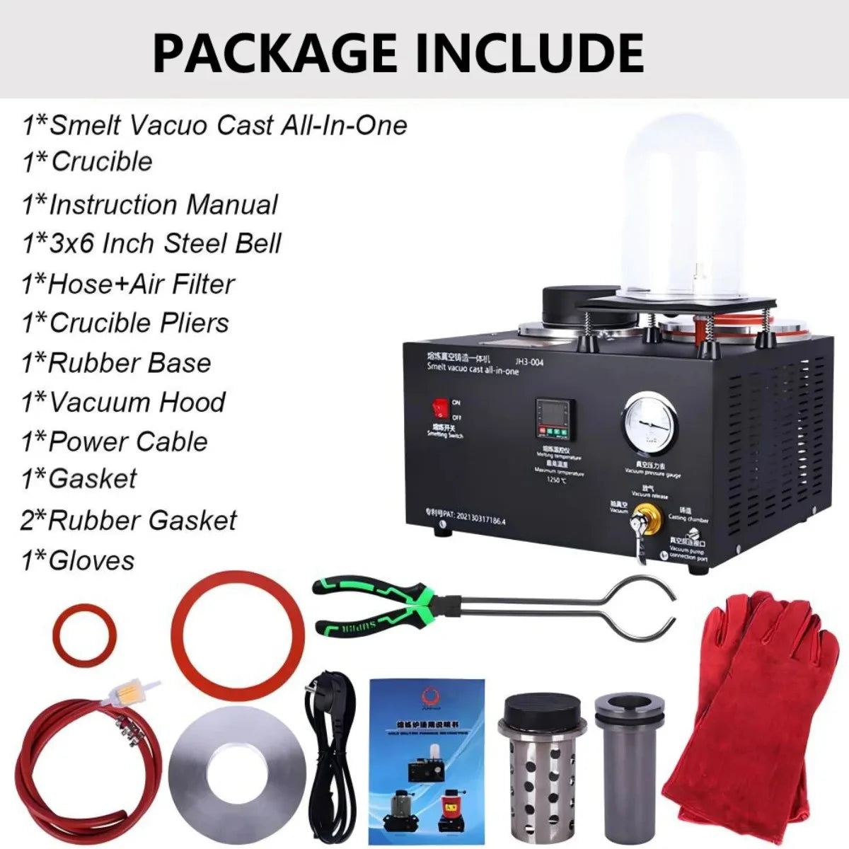 2KG Digital Display Metal Casting Furnace 1150°C High Temp