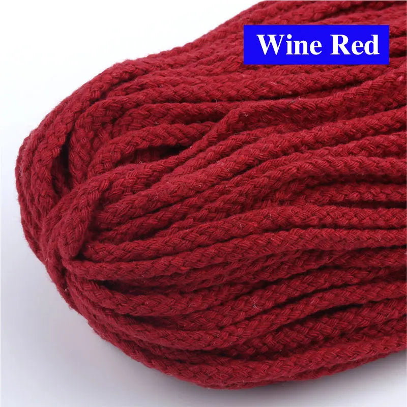 10/5Meters-5mm Colored Cotton Twisted Rope DIY Craft