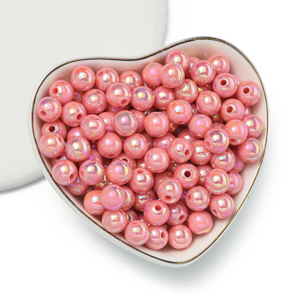 50/100pcs 6/8/10mm Acrylic Beads Spacer Beads