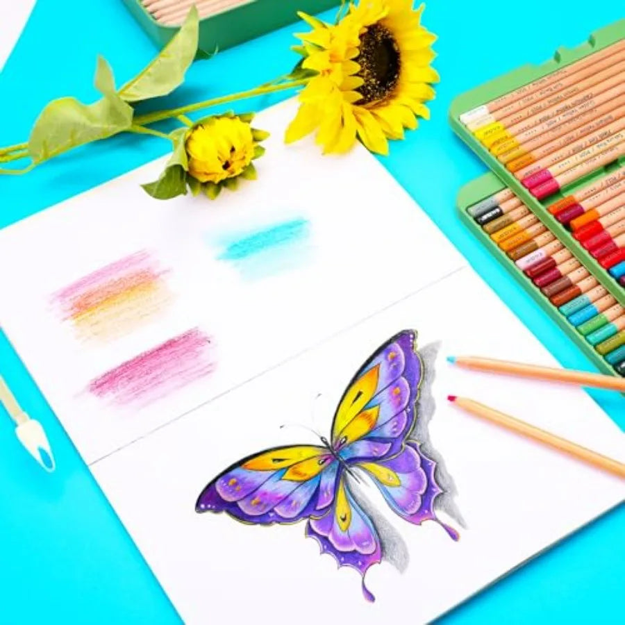 Pro Pastel Chalk Colored Pencils Set of 72 Colors