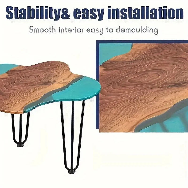 23-inch large irregular cloud river table silicone mold