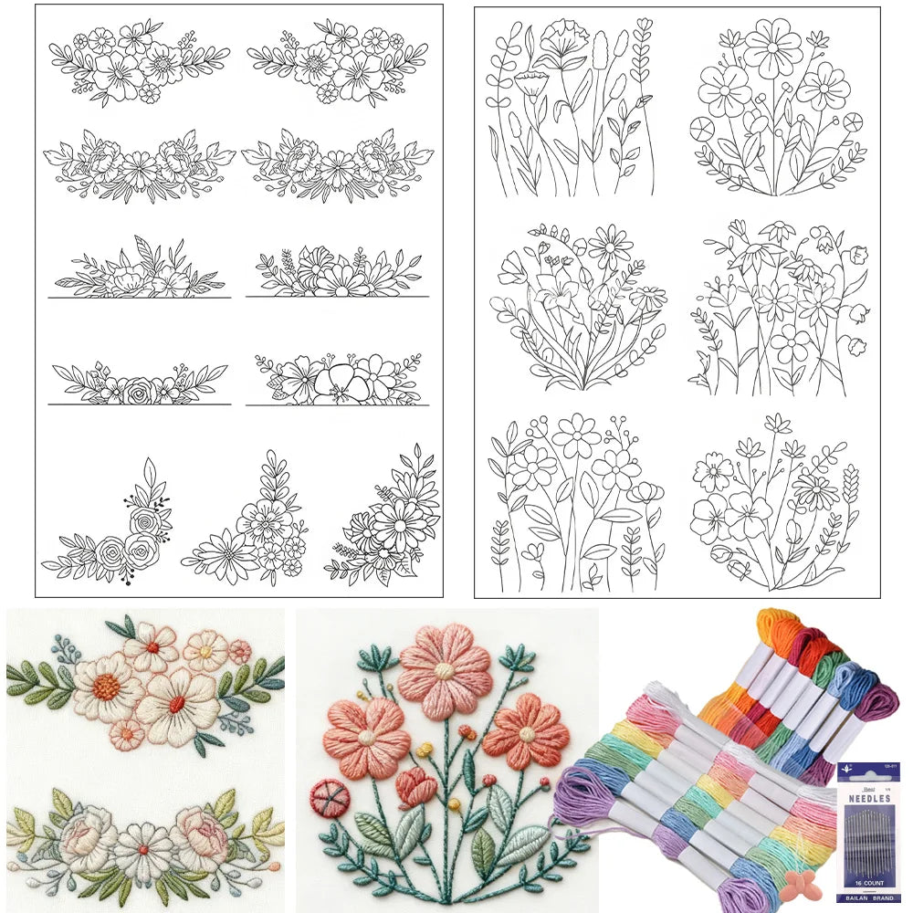 Water-Soluble Stabilizer Embroidery Patterns Stick Stitch Embroidery