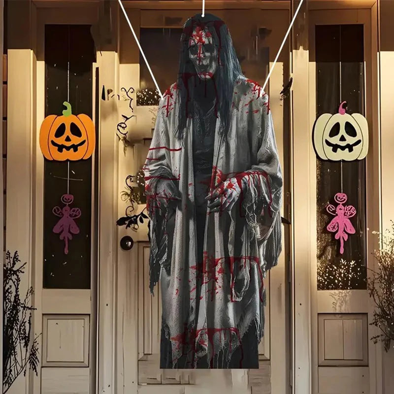 Halloween Horror 2D Skull Bride Background Cloth Haunted House