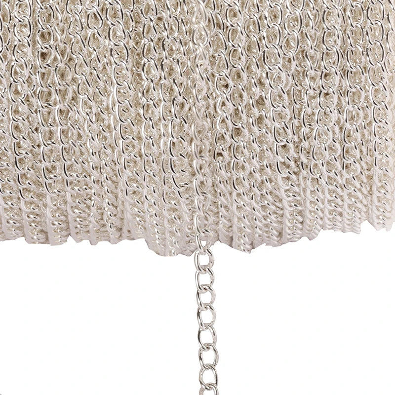 2 Meter Flat 2.5/3.5/4.5mm Extension Thin Chain Metal