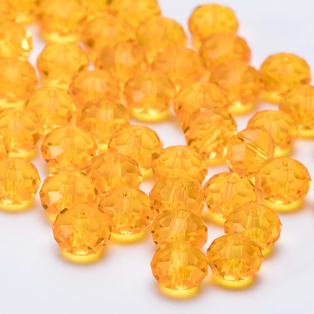 4 6 8 10mm Czech Rondelle Crystal Beads Faceted Glass Beads