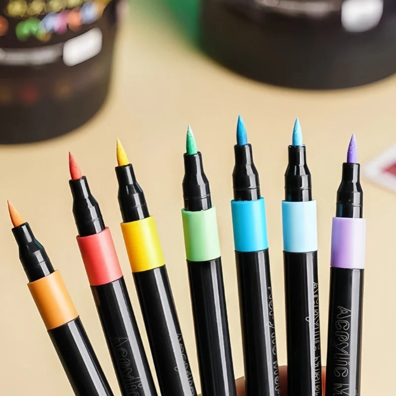 24/36/48/60/80/120 Bucket-cap soft-head acrylic-marker