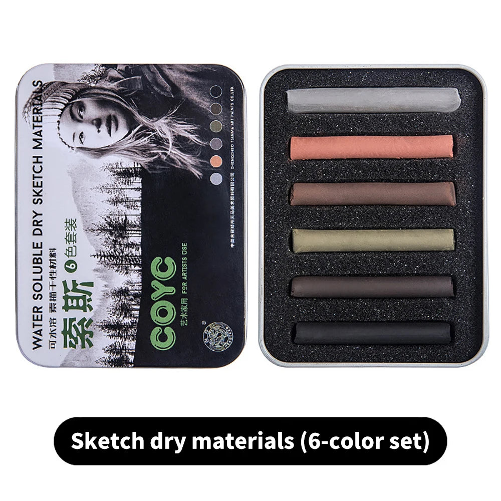 Dry/Wet Sketch Toner Paint Sketching Graphite/Charcoal Color Powder